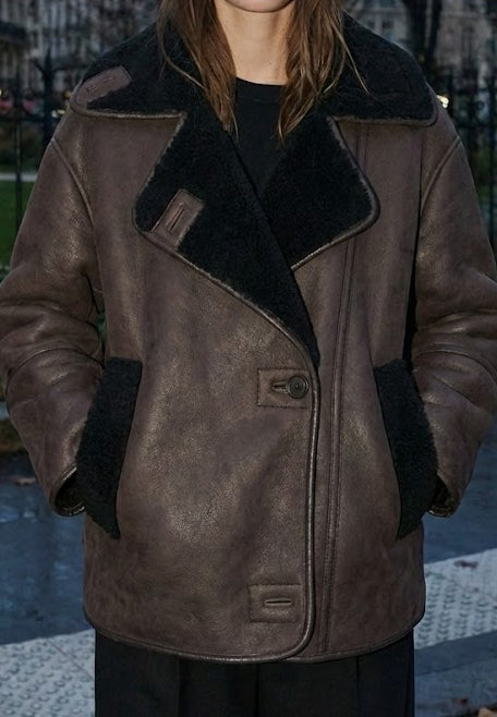 VESTE VINTAGE EN CUIR PU