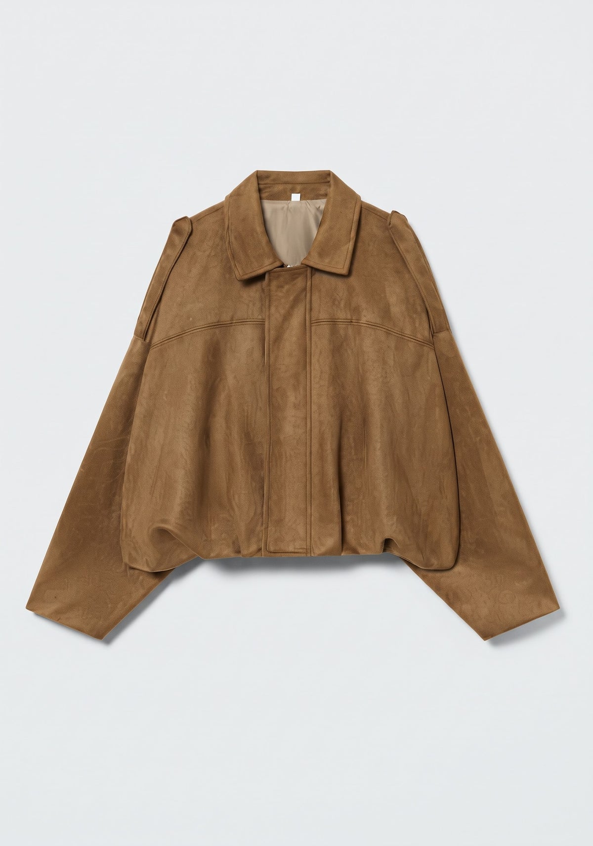 VESTE BOMBER EFFET DAIM OVERSIZE