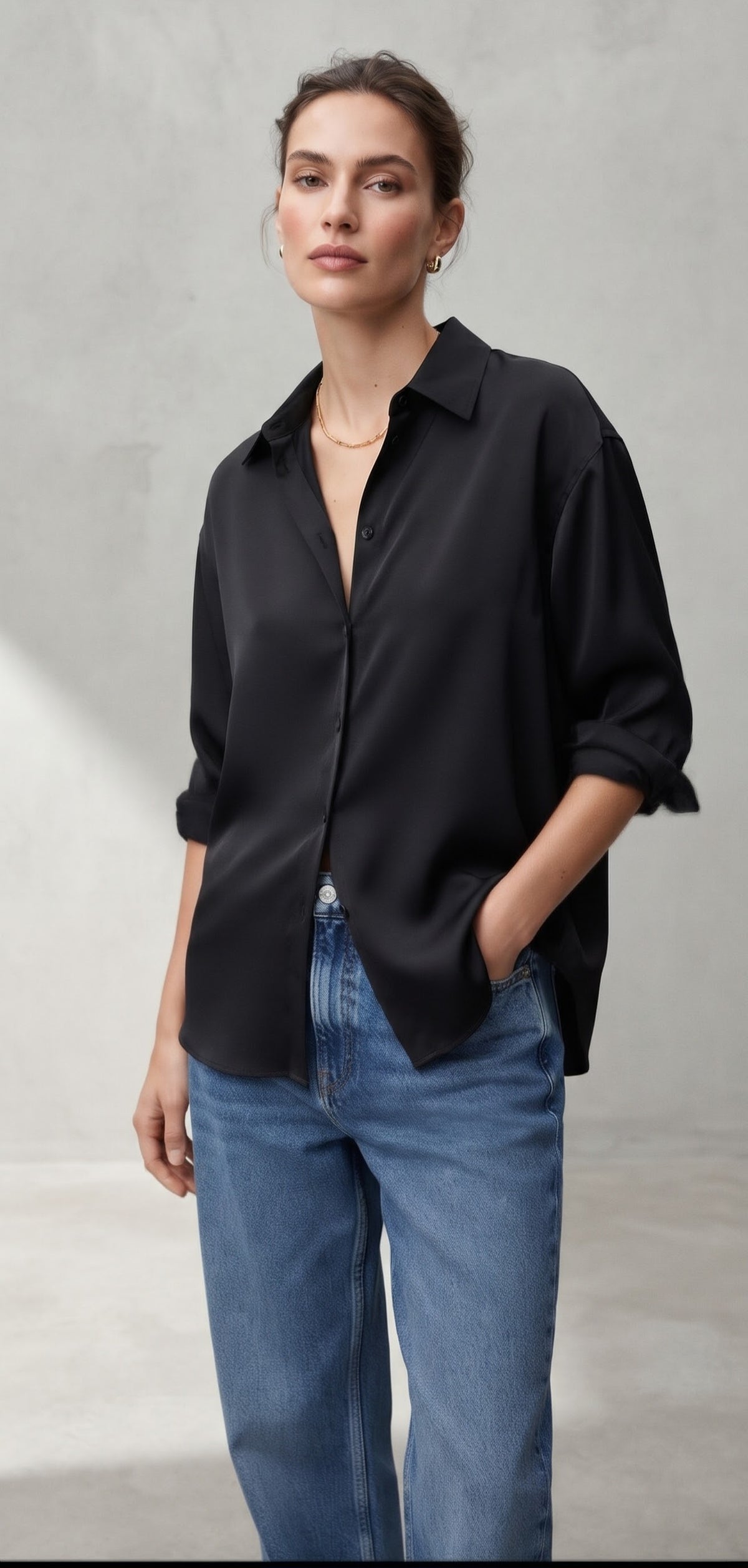 CHEMISE OVERSIZE COL CLASSIQUE