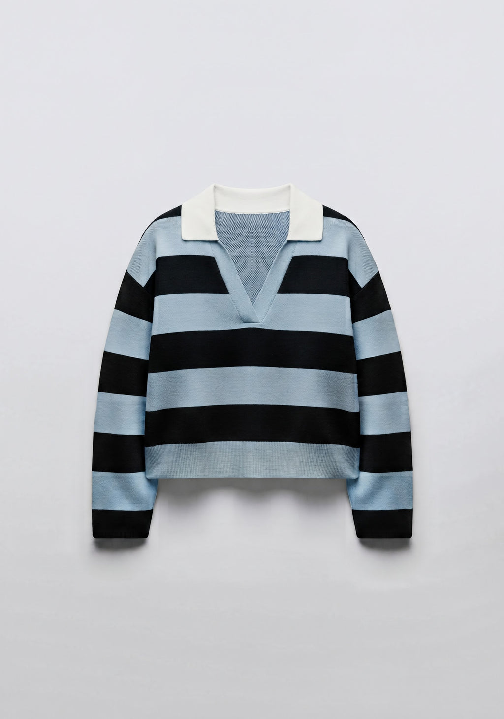 PULLOVER À COL REVER BICHROMATIQUE