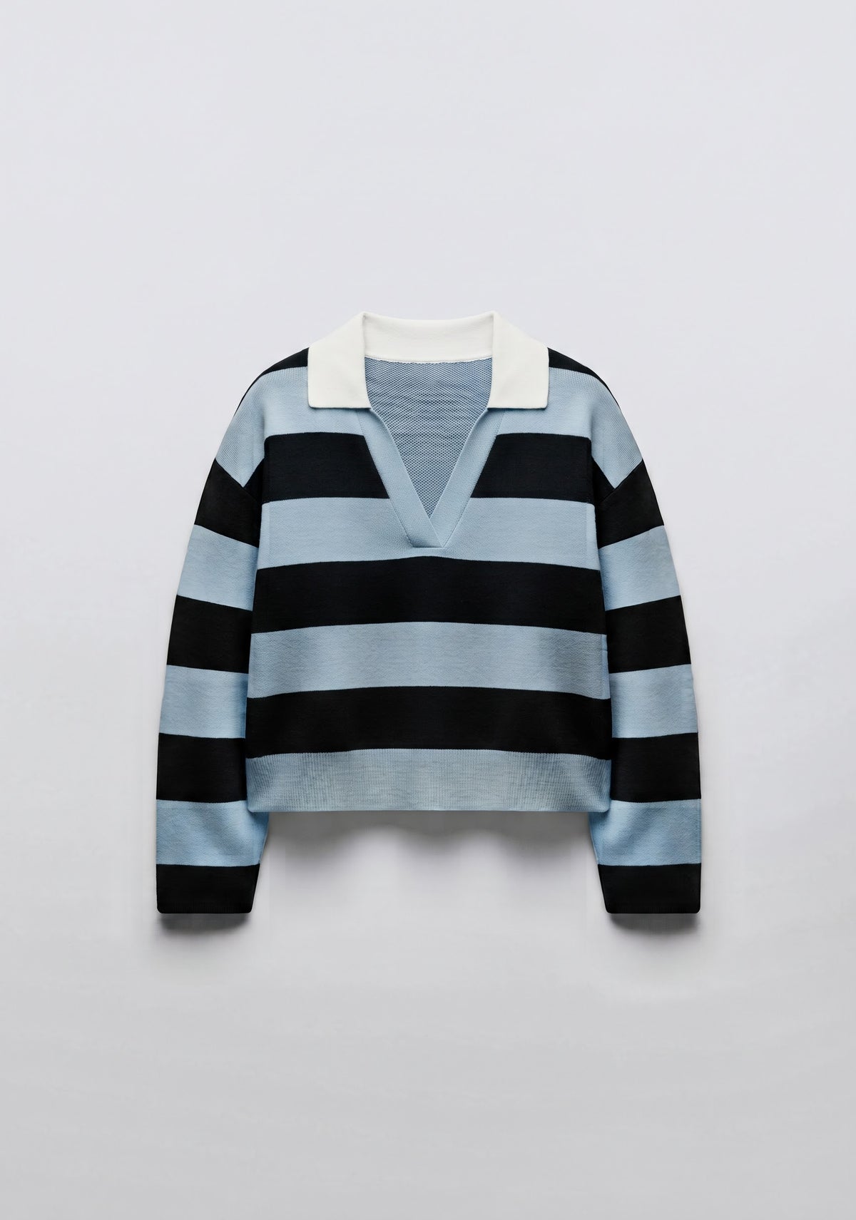 PULLOVER À COL REVER BICHROMATIQUE