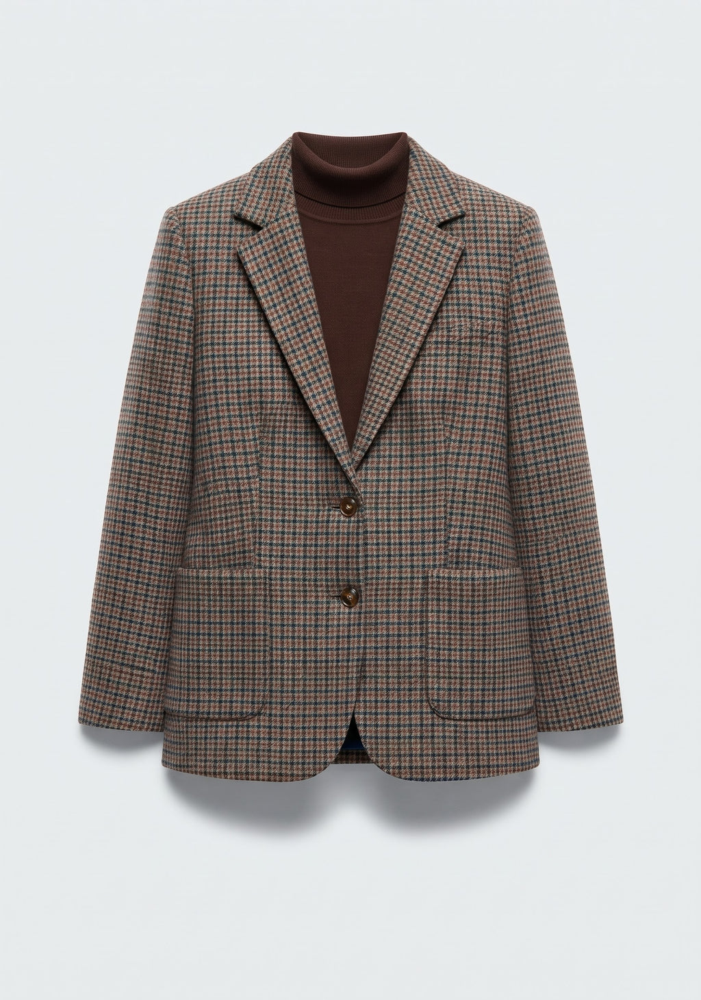 VESTE BLAZER À MOTIF PIED-DE-POULE