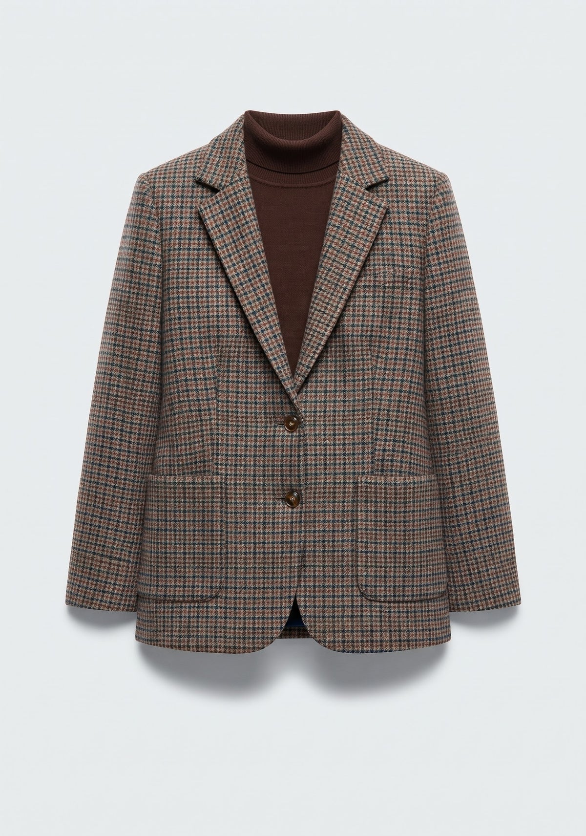 VESTE BLAZER À MOTIF PIED-DE-POULE