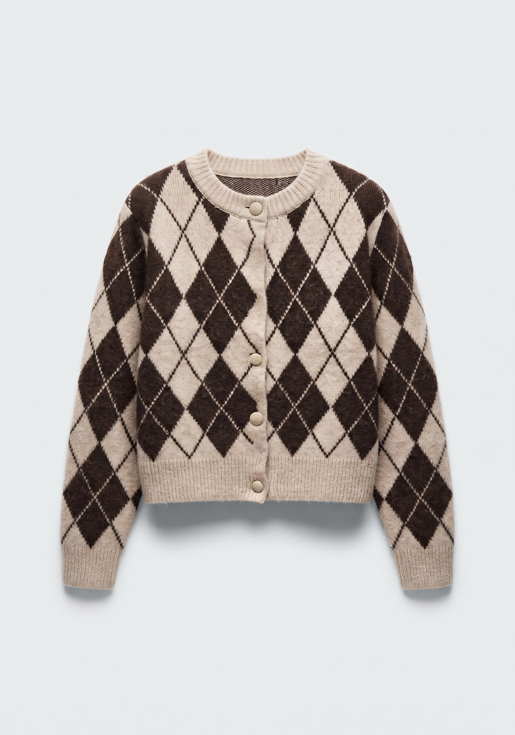 CARDIGAN EN MAILLE À MOTIF LOSANGES