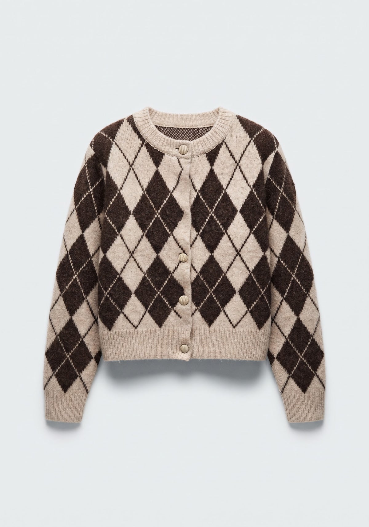 CARDIGAN EN MAILLE À MOTIF LOSANGES