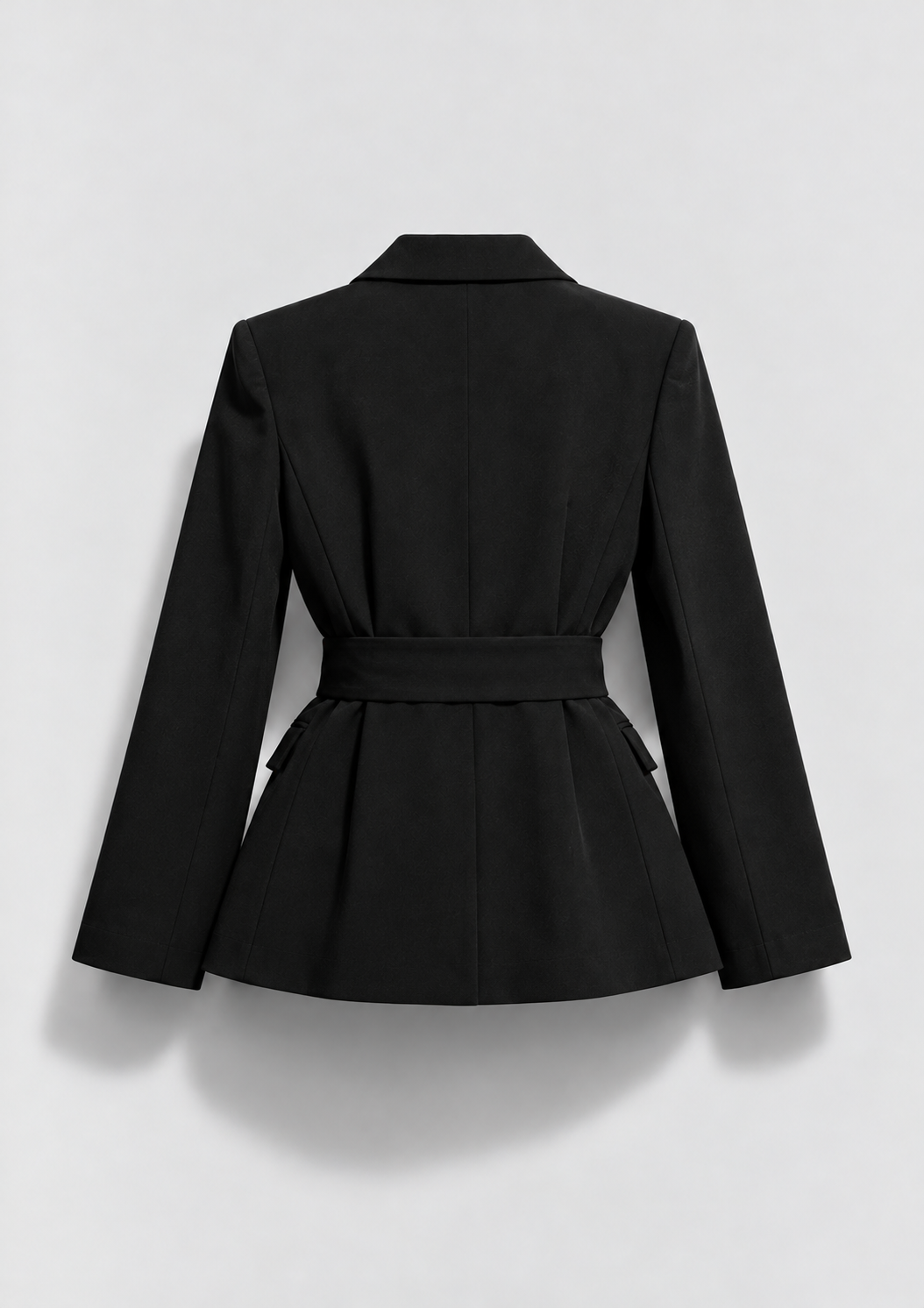 BLAZER CINTRÉ À CEINTURE ET BOUCLE MÉTALLIQUE (Copie)