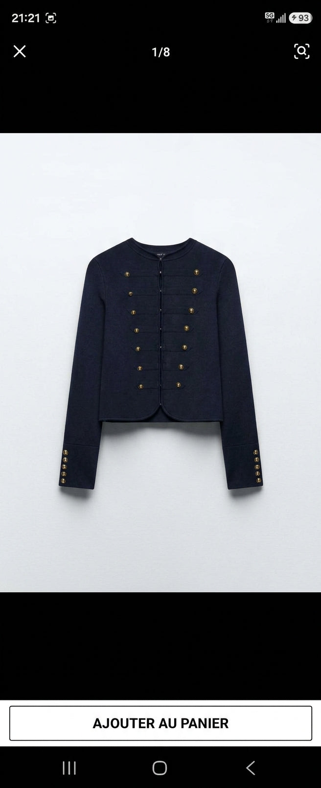 VESTE DE COSTUME EN MAILLE À COL MONTANT