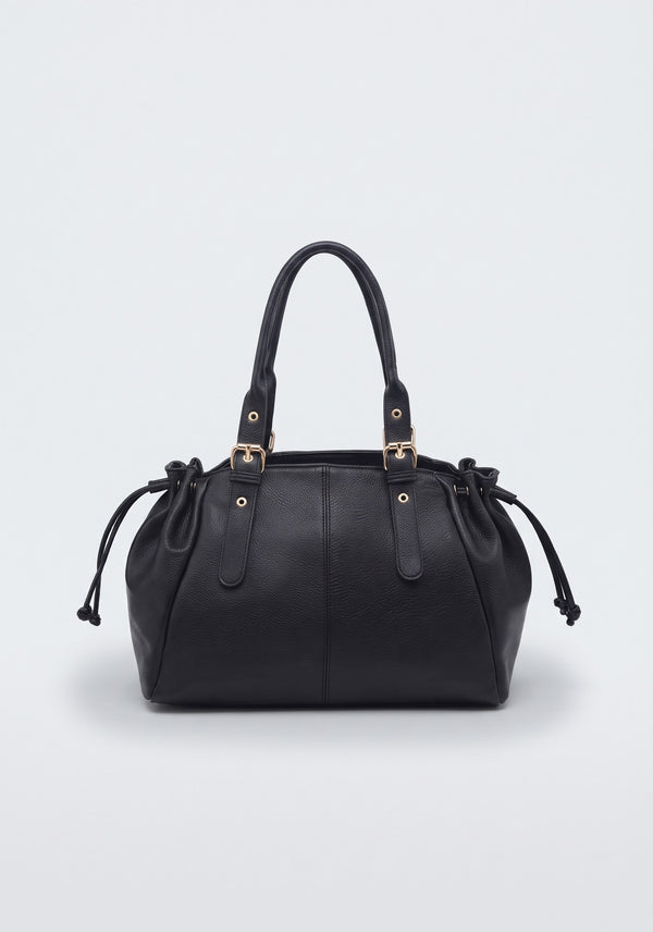 SAC À MAIN EN CUIR SYNTHÉTIQUE À LIENS COULISSANTS