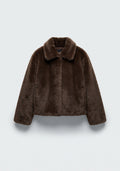 VESTE COURTE EN FAUSSE FOURRURE