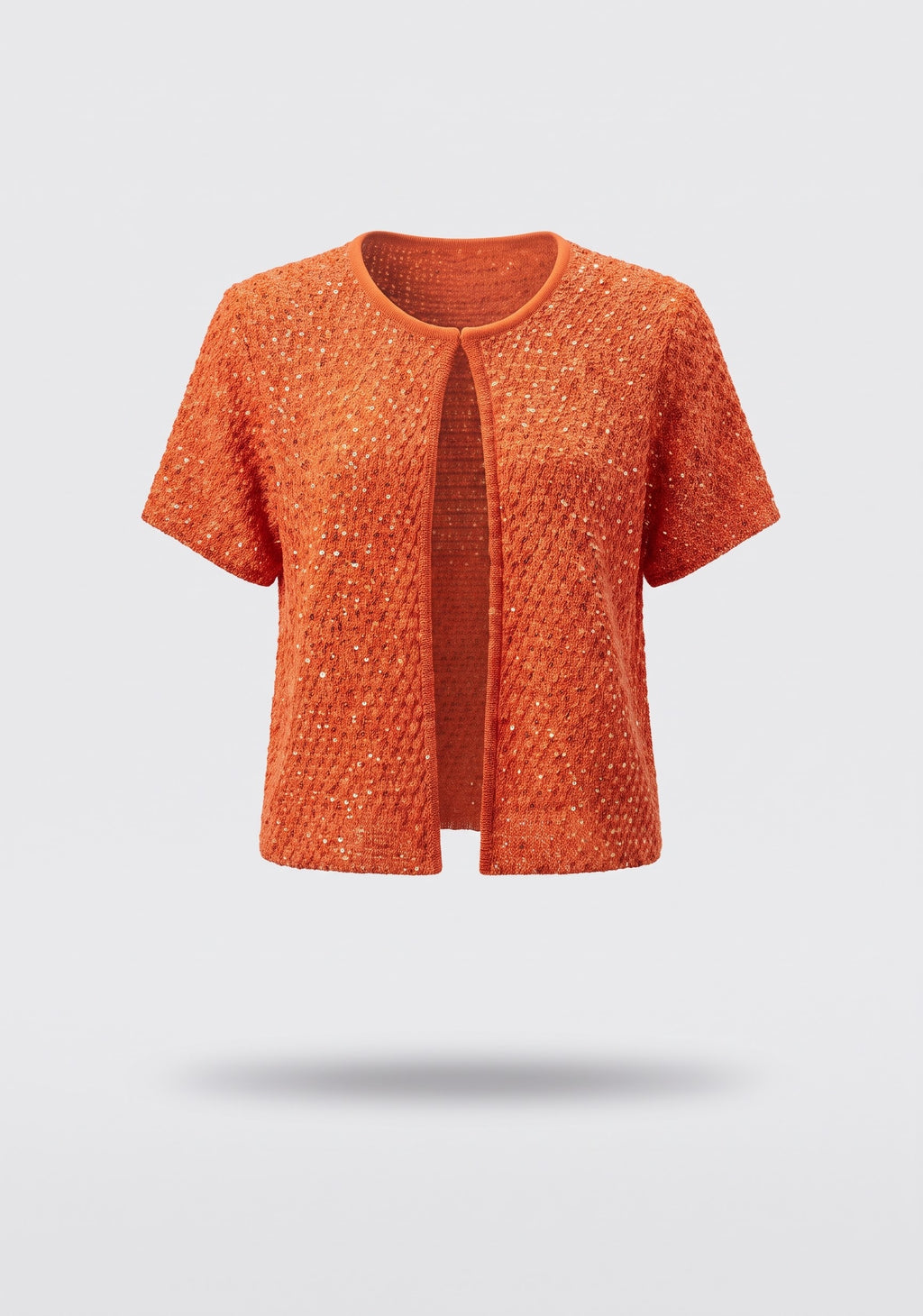 GILET EN TRICOT TEXTURÉ À MANCHES COURTES