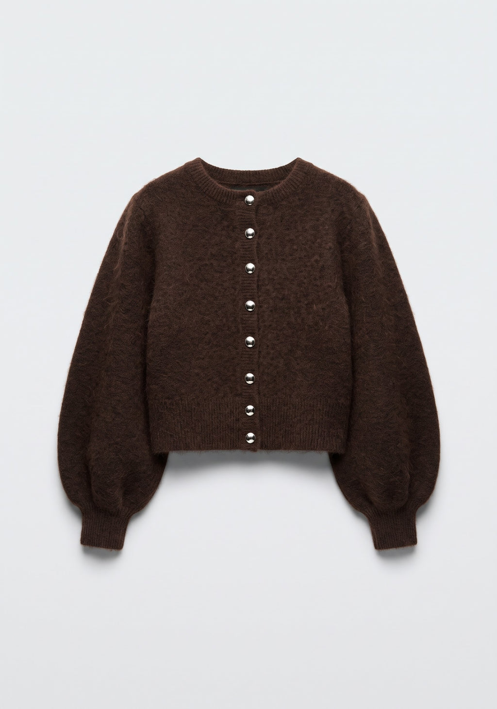 CARDIGAN EN MAILLE FLUFFY À BOUTONS BIJOUX