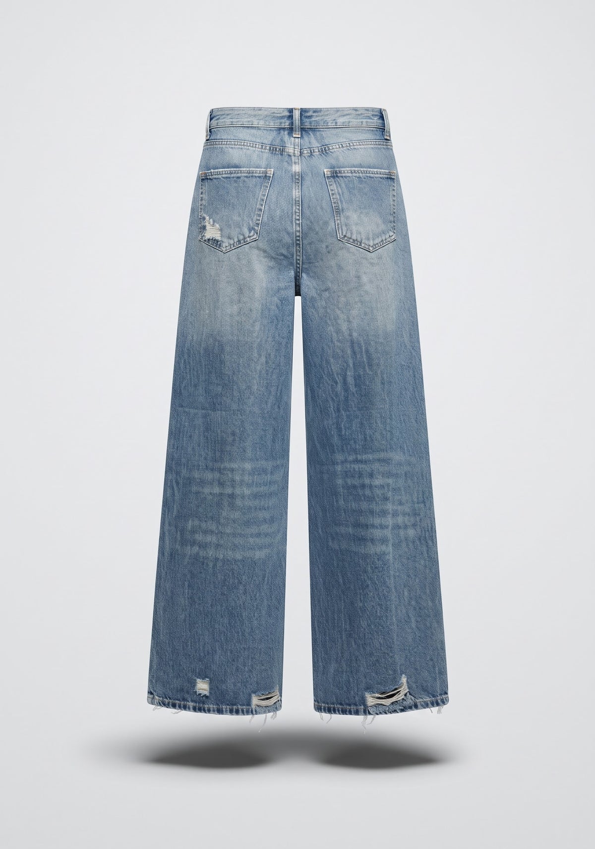 JEAN WIDE-LEG EN DENIM À TAILLE CROISÉE