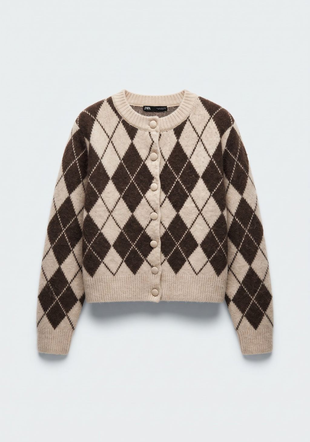 CARDIGAN EN MAILLE À MOTIF LOSANGES