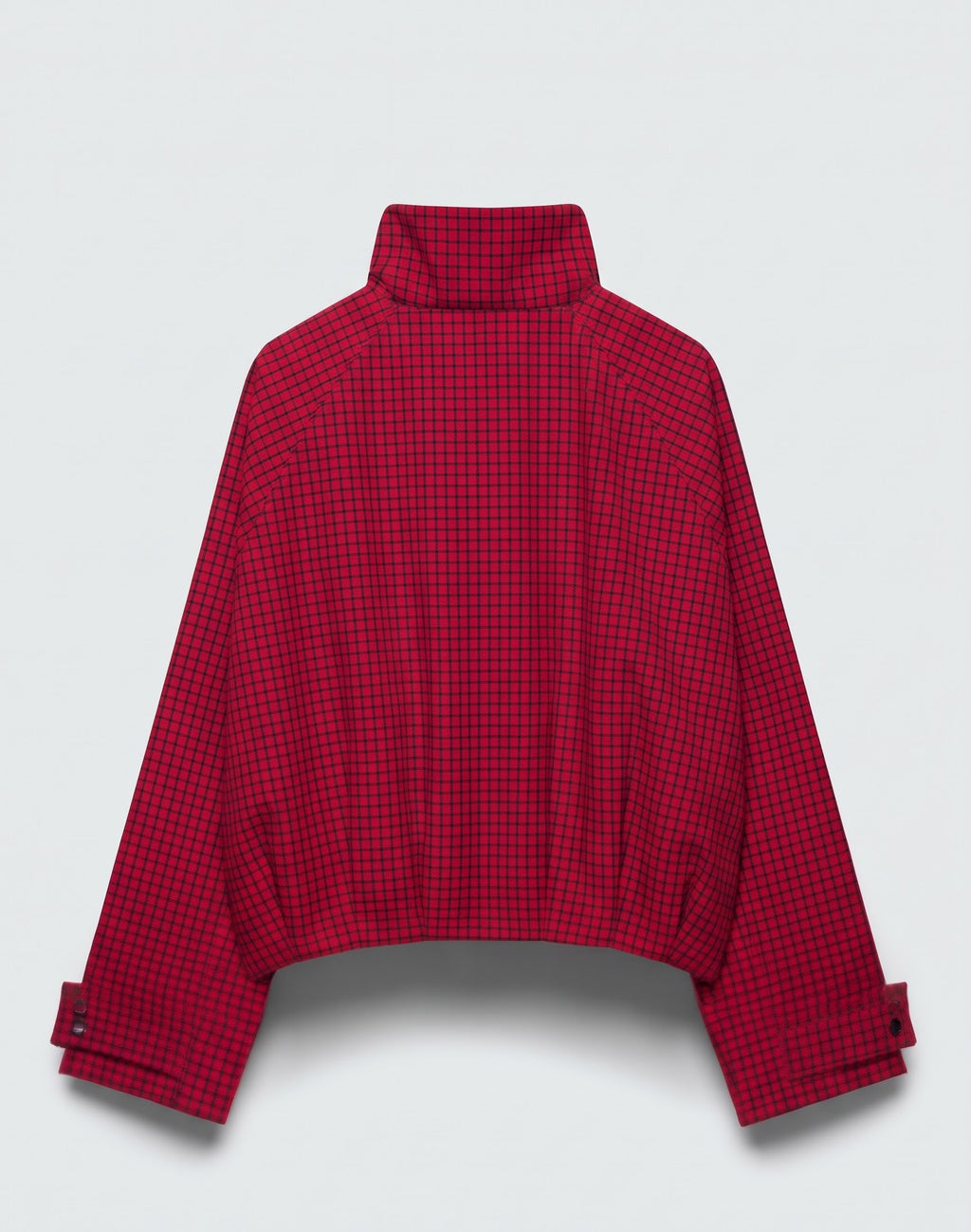 VESTE COURTE TEXTURÉE À CARREAUX