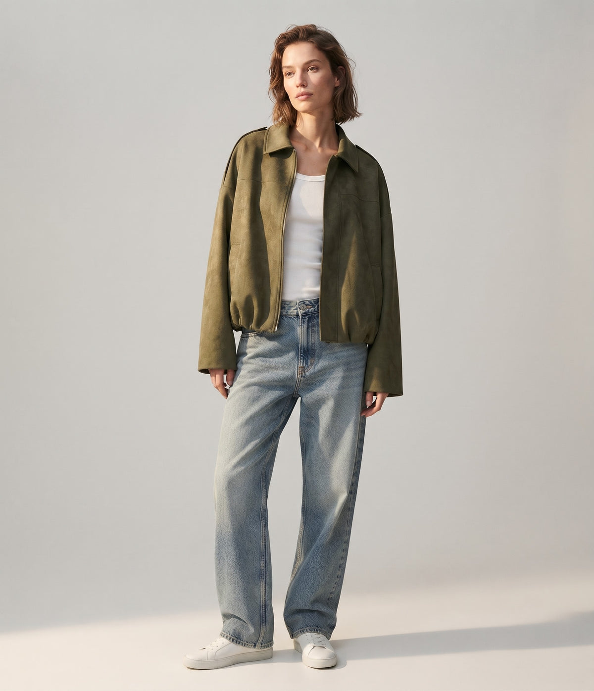 BLOUSON AMPLE EFFET DAIM