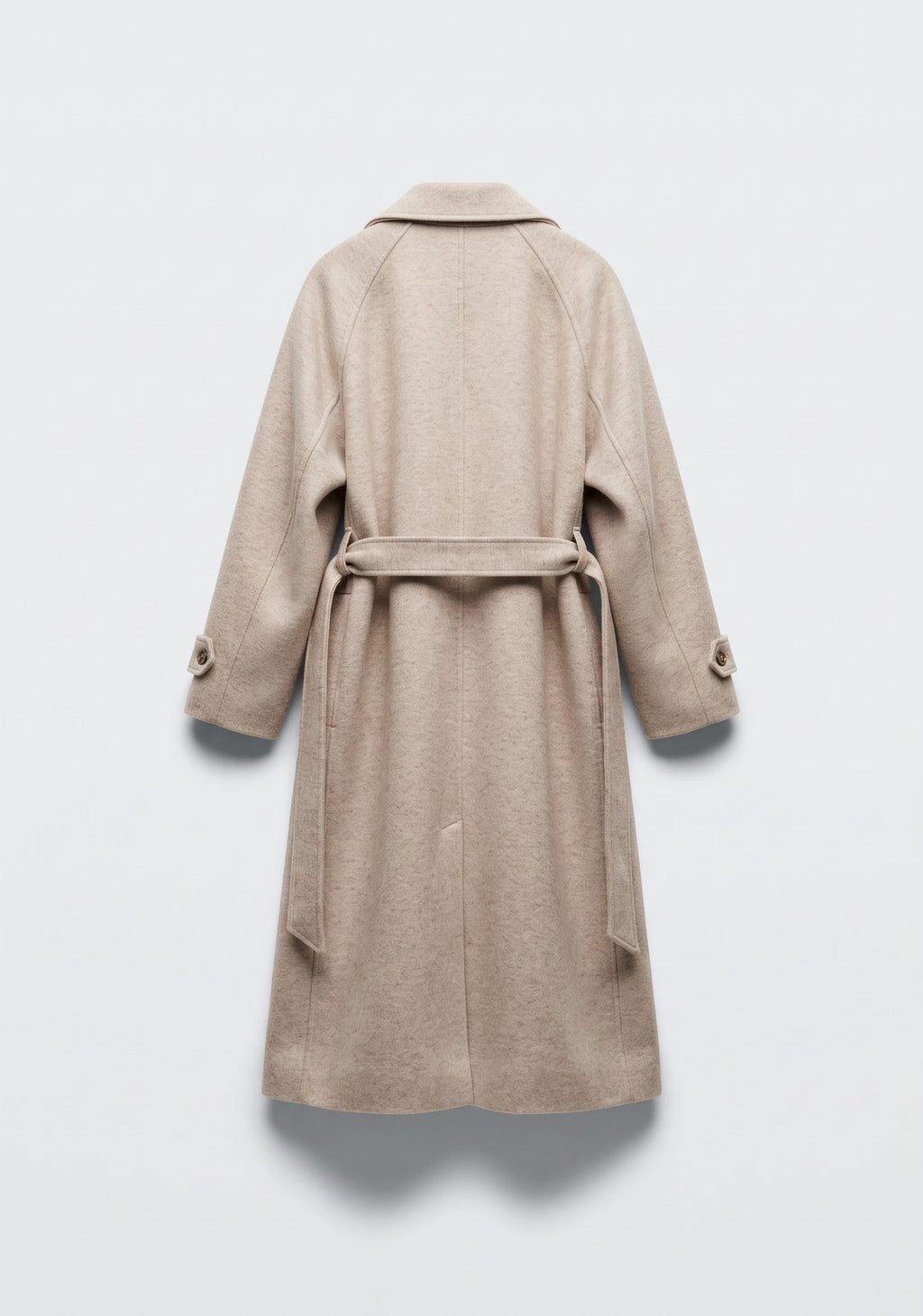 MANTEAU LONG EN DRAP DE LAINE