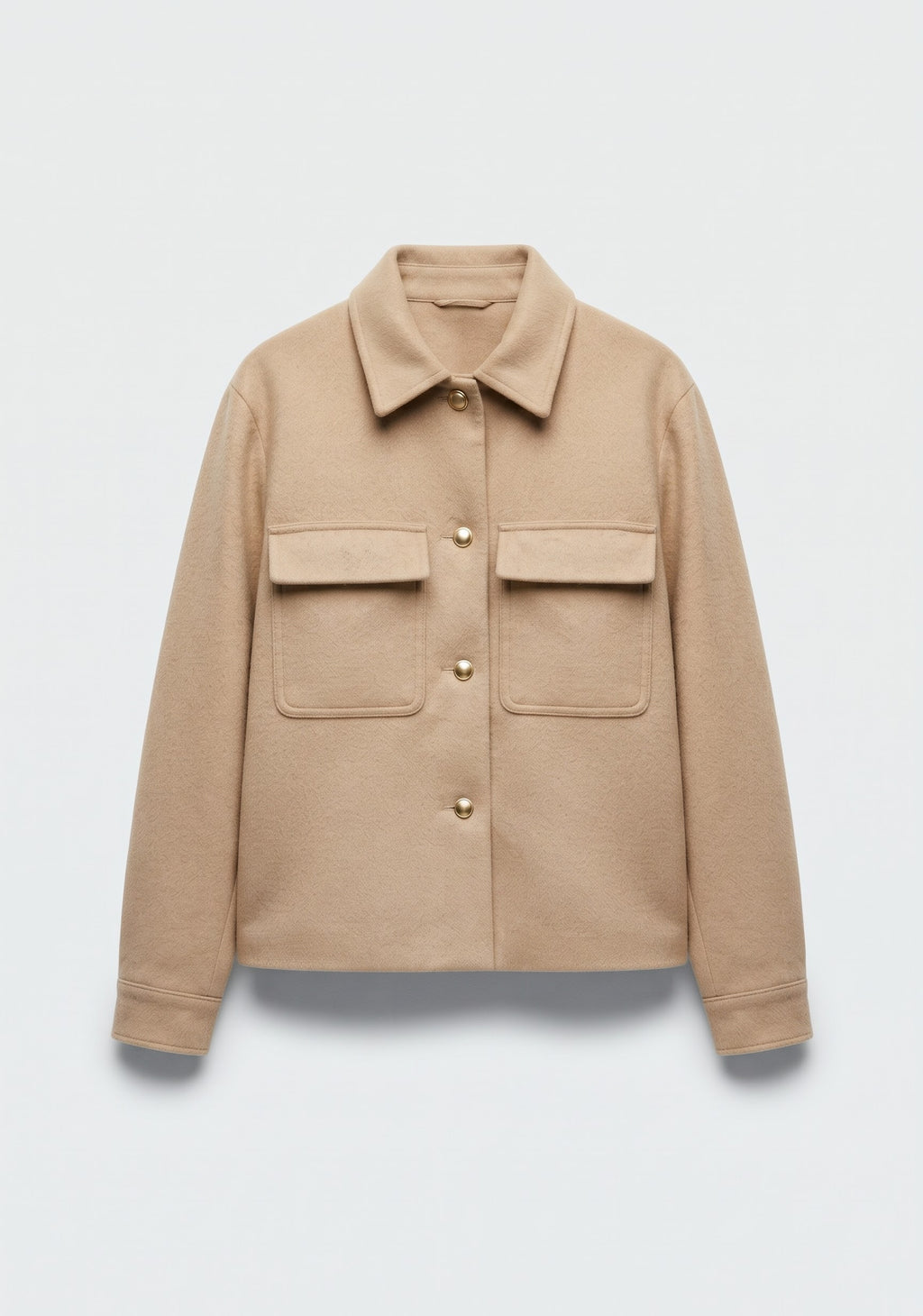 VESTE EFFET LAINE À POCHES PLAQUÉES