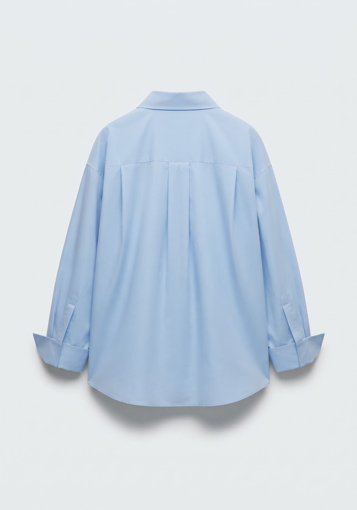 CHEMISE OVERSIZE EN COTON BLEU CLAIR