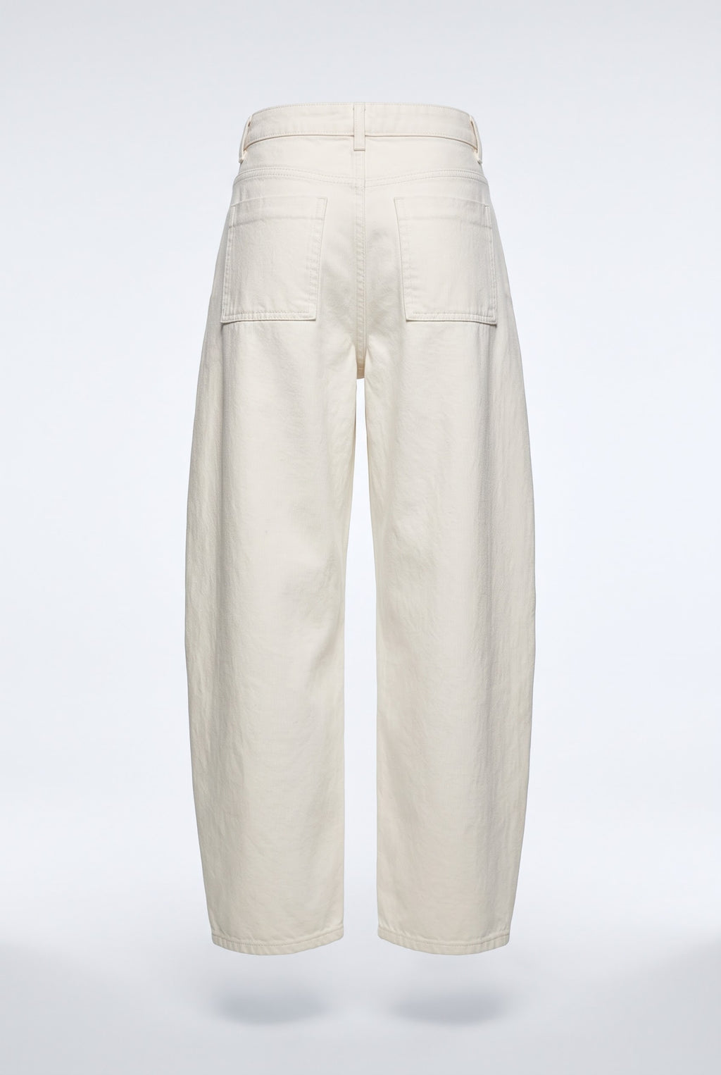 JEANS COUPE BALLON EN TOILE DE COTON TAILLE HAUTE