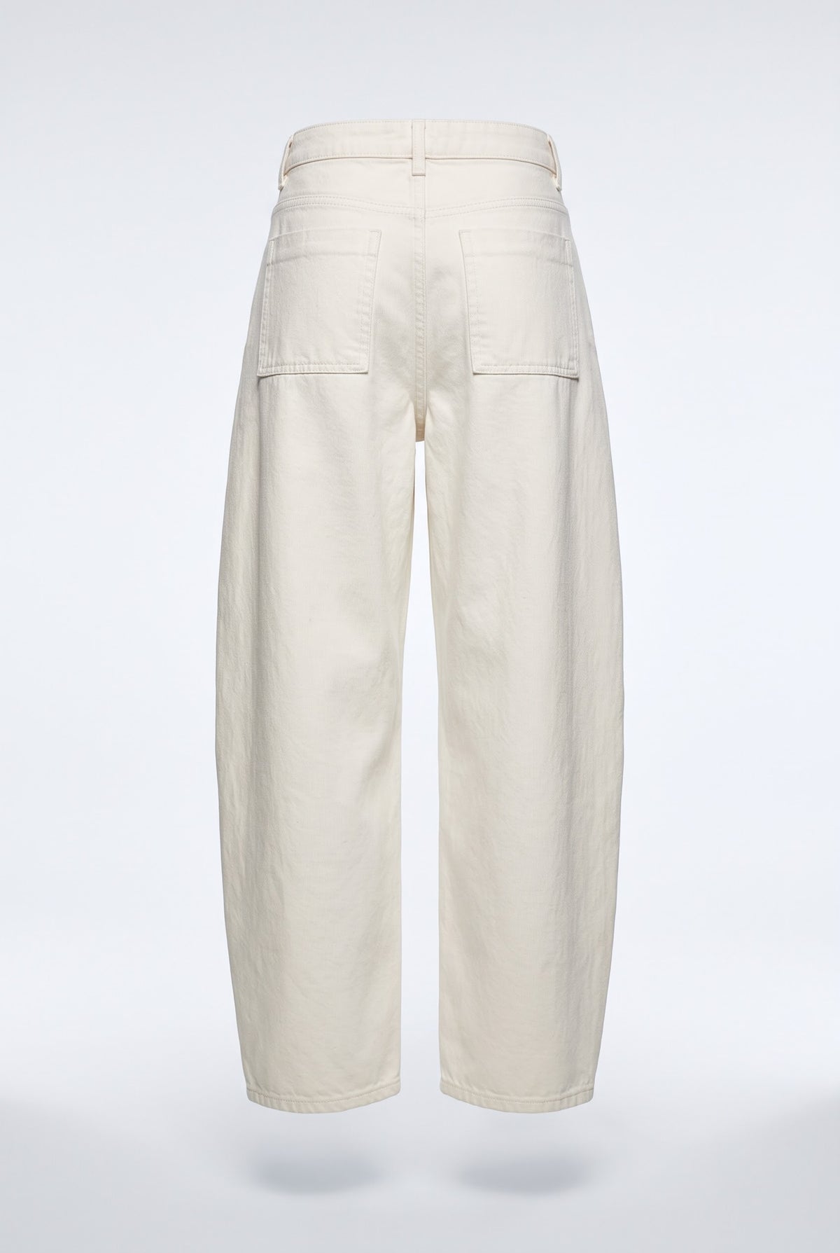 JEANS COUPE BALLON EN TOILE DE COTON TAILLE HAUTE
