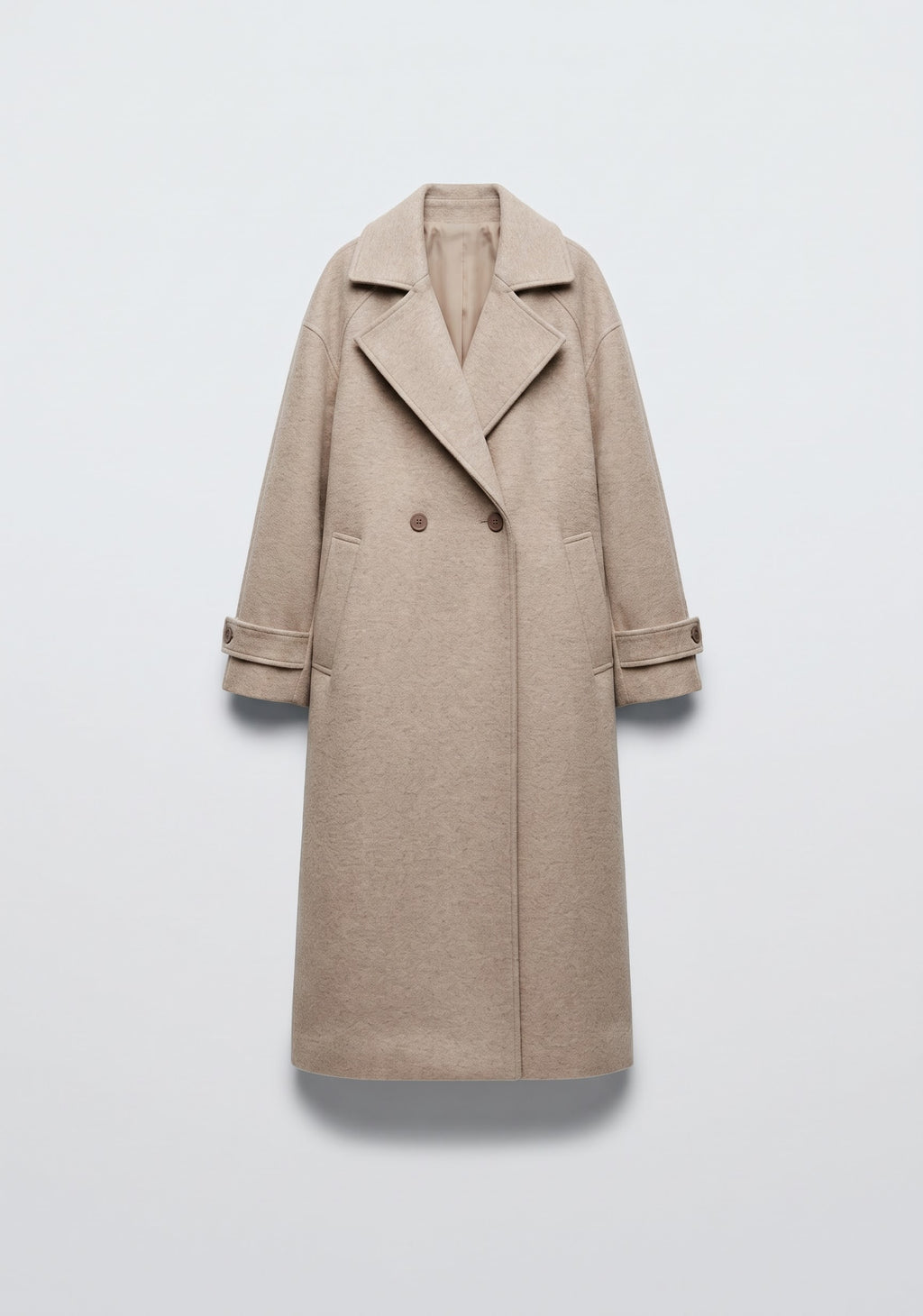 MANTEAU LONG EN DRAP DE LAINE
