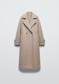 MANTEAU LONG EN DRAP DE LAINE