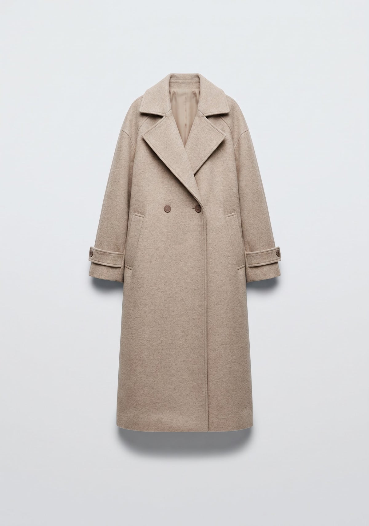 MANTEAU LONG EN DRAP DE LAINE