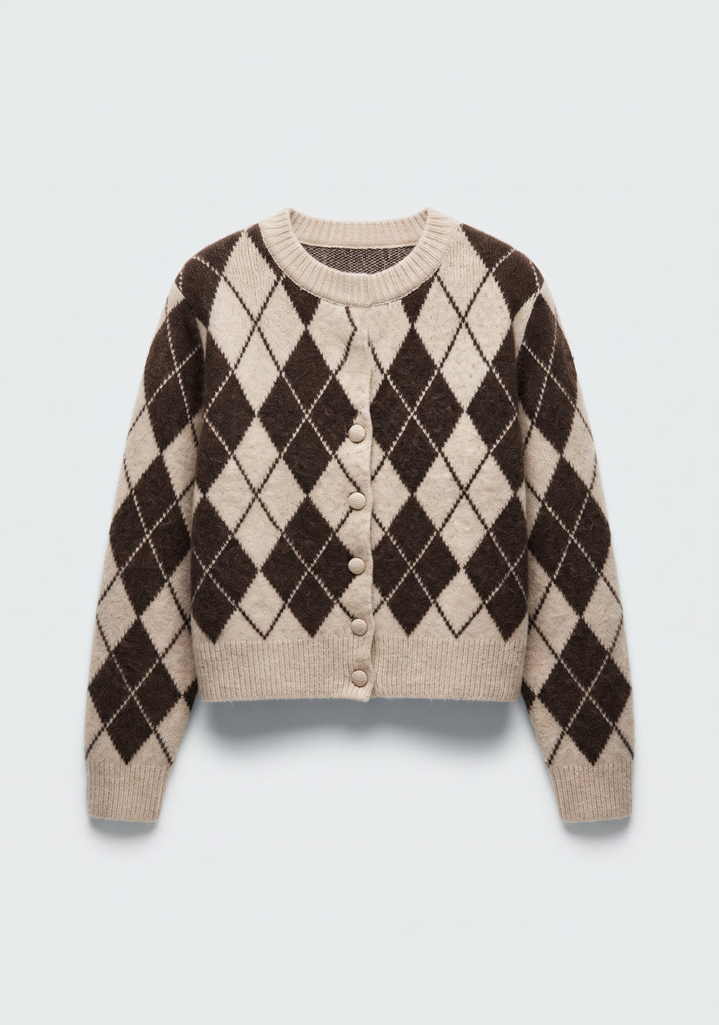 CARDIGAN EN MAILLE À MOTIF LOSANGES