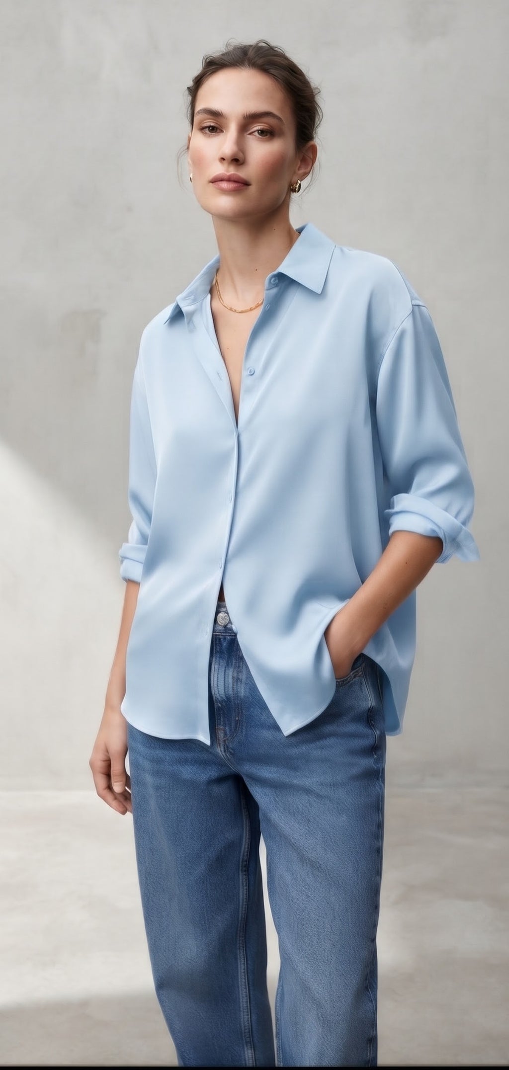 CHEMISE OVERSIZE COL CLASSIQUE