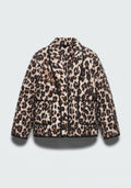 VESTE COURTE MOTIF LÉOPARD STRUCTURÉE