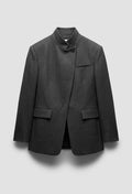 VESTE DE COSTUME EN MAILLE À COL MONTANT (Copie)