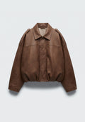 VESTE BOMBER EFFET DAIM OVERSIZE