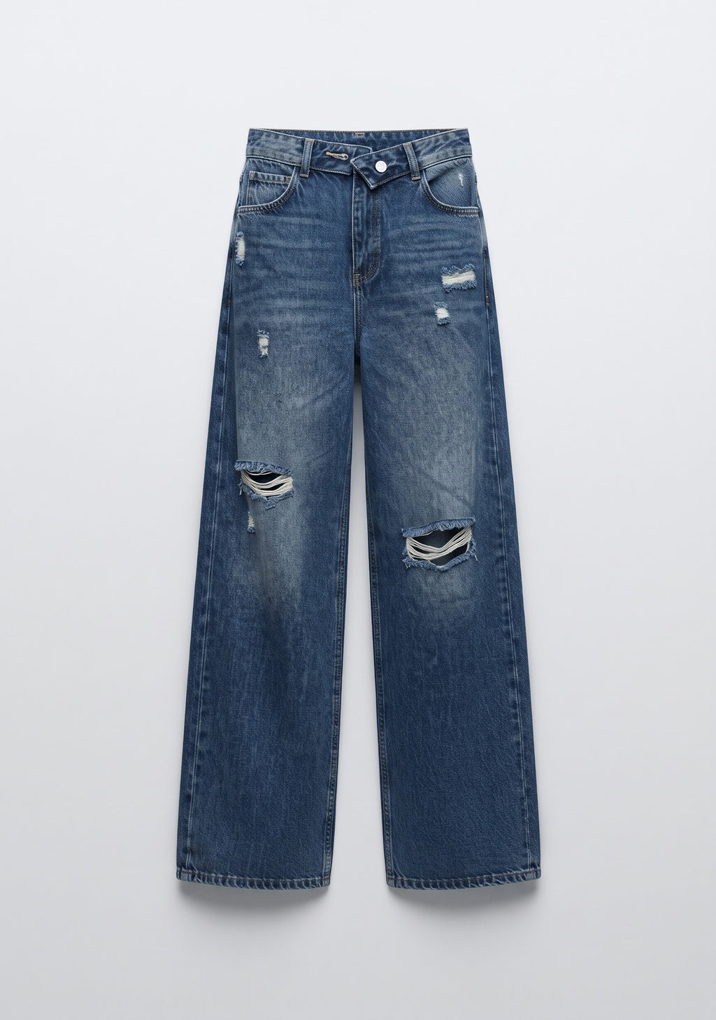 JEAN WIDE-LEG EN DENIM À TAILLE CROISÉE