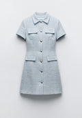 ROBE COURTE EN TWEED STRUCTURÉE