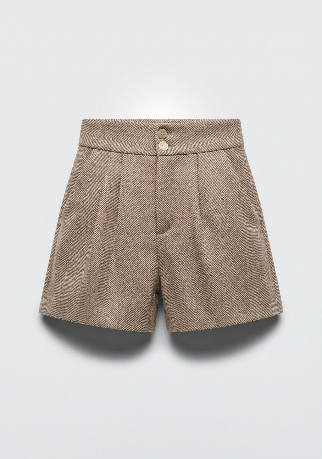 SHORT TAILLE HAUTE À MOTIF CHEVRONS