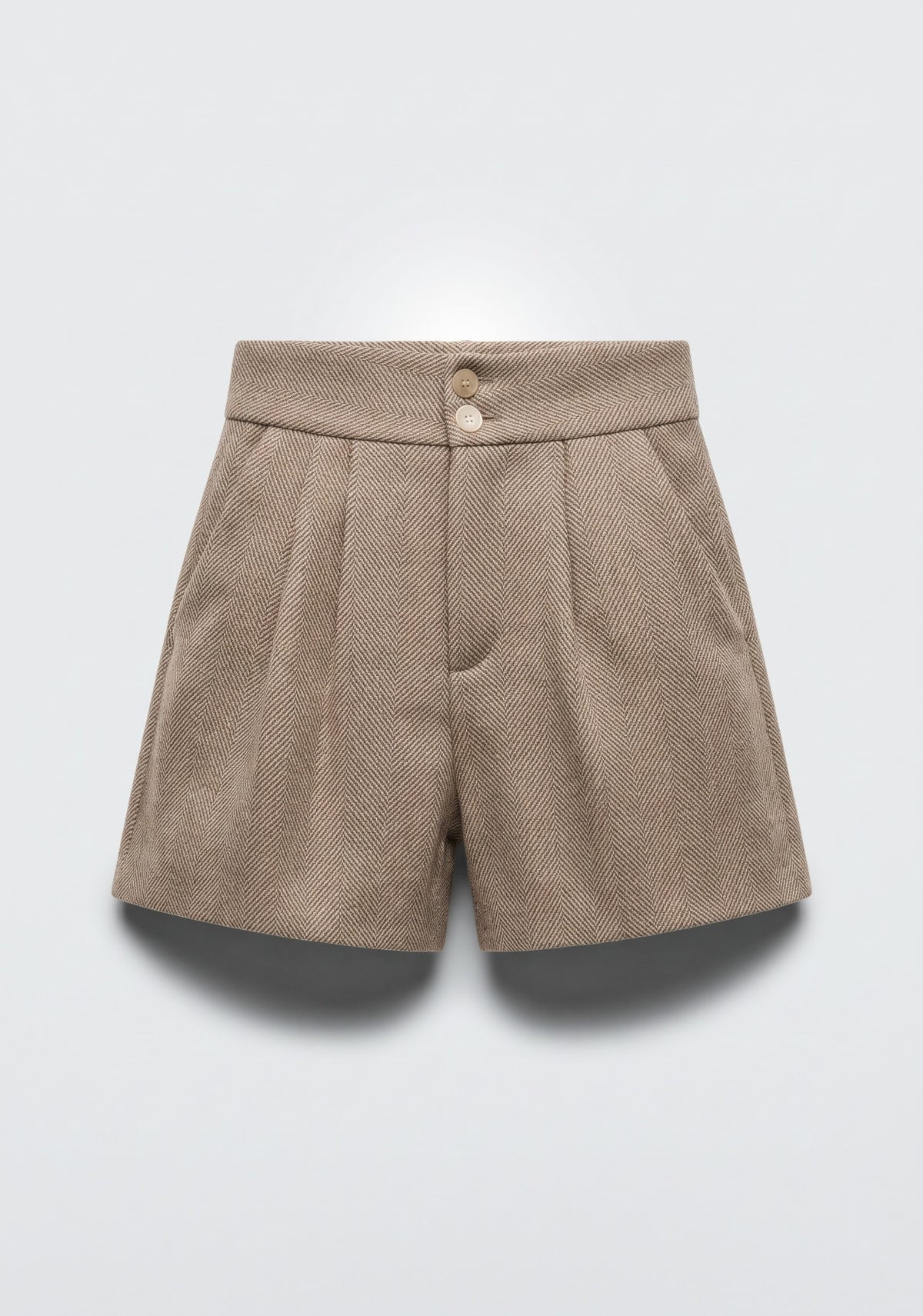 SHORT TAILLE HAUTE À MOTIF CHEVRONS