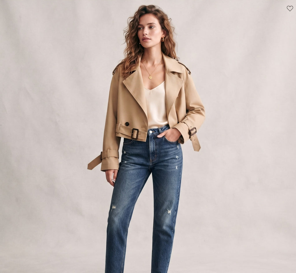 TRENCH-COAT COURT CROISÉ
